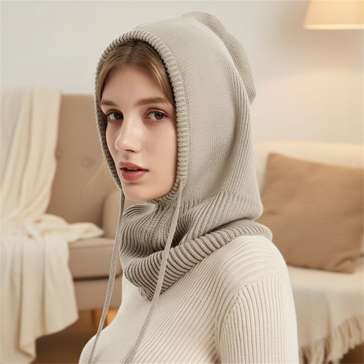 Knit Beanie Cashmere Winter Ribbed Pom-Pom Cold Weather Beanie