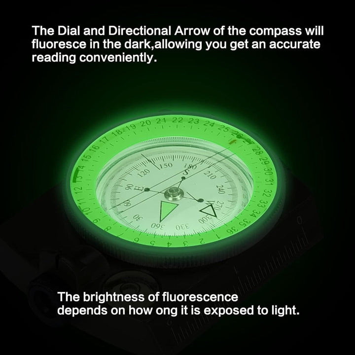 Lensatic Compass Outdoor Navigation Portable Hiking Tool