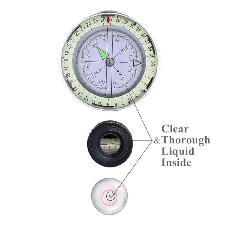 Lensatic Compass Outdoor Navigation Portable Hiking Tool