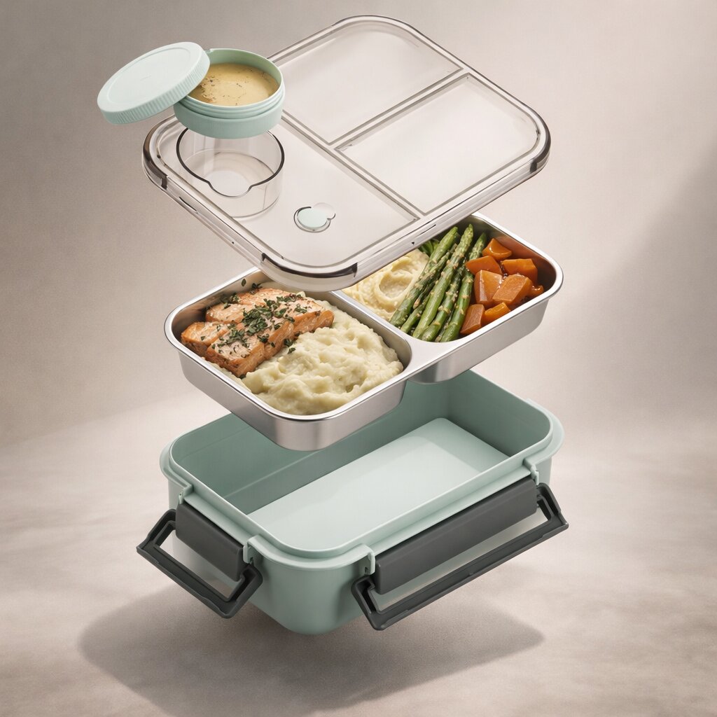 Lunch Box Stainless Steel Bento Box Leakproof Food Container