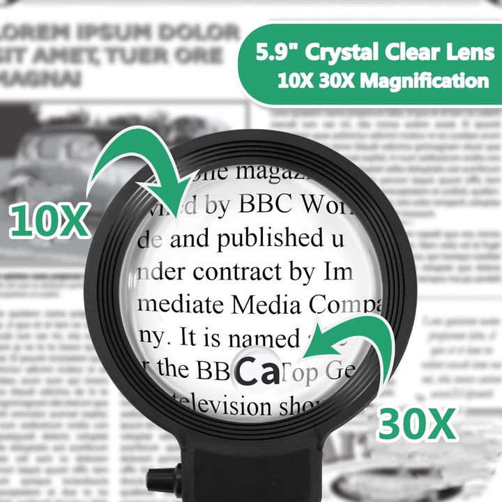 Magnifying Lamp LED Reading Glass Desk Mount