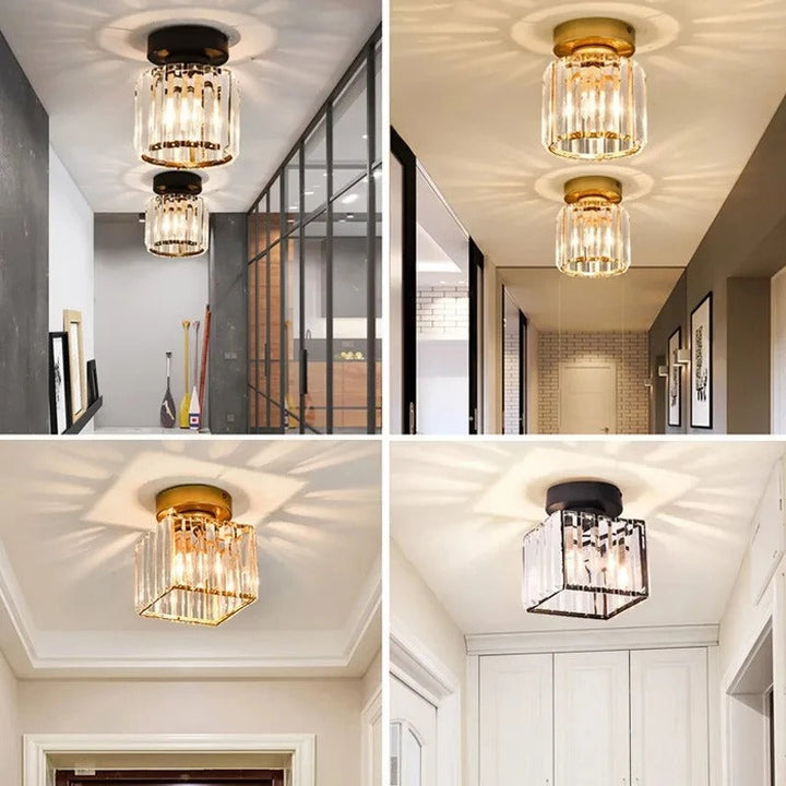 Crystal Ceiling Light | Elegant Corridor &amp; Aisle Lamp