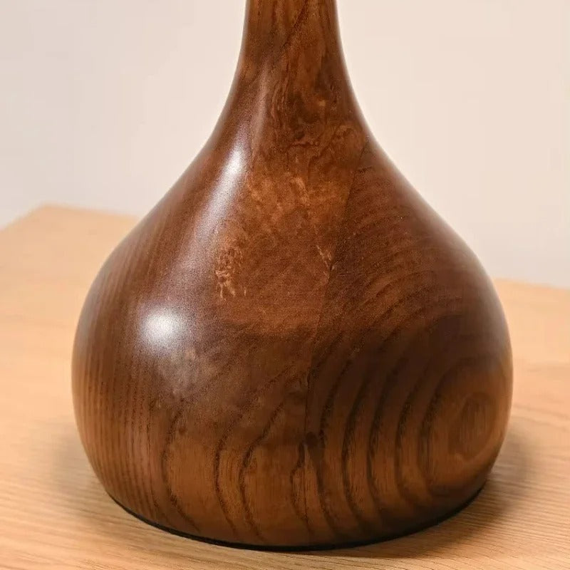 Andi Glass Table Lamp | Modern Brass &amp; Wood Accent Light