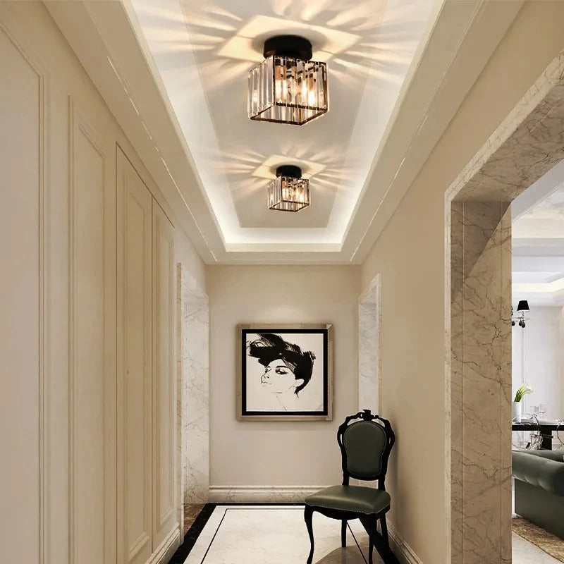 Crystal Ceiling Light | Elegant Corridor &amp; Aisle Lamp