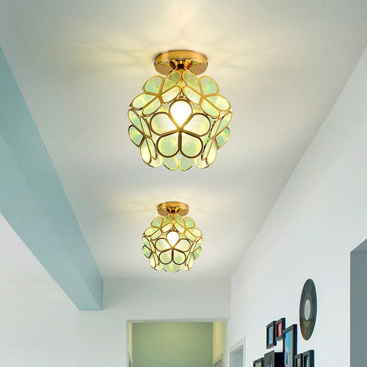 Nordic Petal Aisle Ceiling Lamp | Elegant Corridor &amp; Bedroom Light