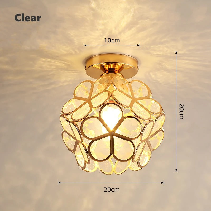 Nordic Petal Aisle Ceiling Lamp | Elegant Corridor &amp; Bedroom Light