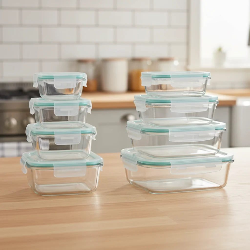 Meal Prep Containers Glass Food Storage Airtight Lids