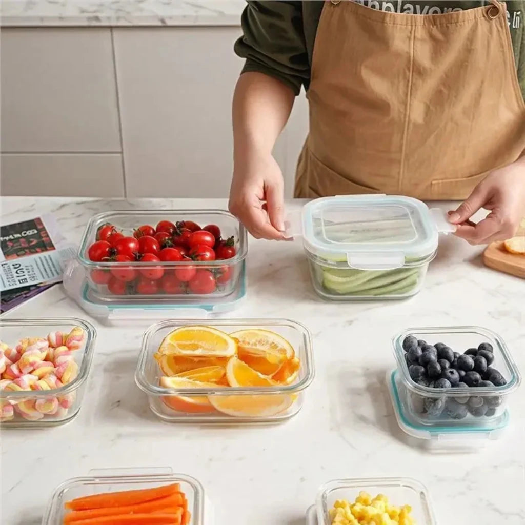 Meal Prep Containers Glass Food Storage Airtight Lids