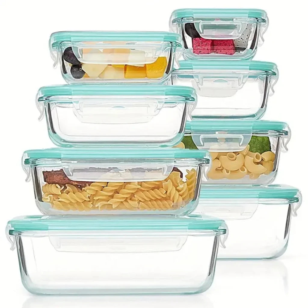 Meal Prep Containers Glass Food Storage Airtight Lids