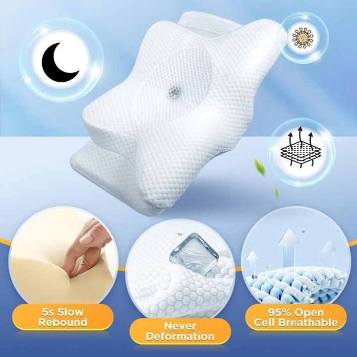 Memory Foam Ergonomic Sleep Support Pillow Anti Snore