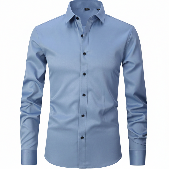Mens Dress Shirt Stretch Fit Long Sleeve Button Up Design