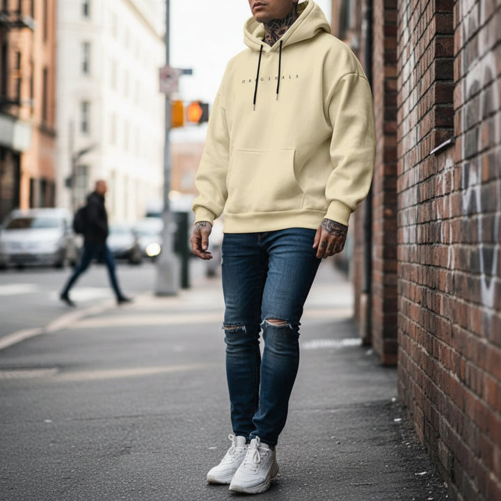 Mens Oversized Hoodie Long Sleeves Sweatshirt | Casual
