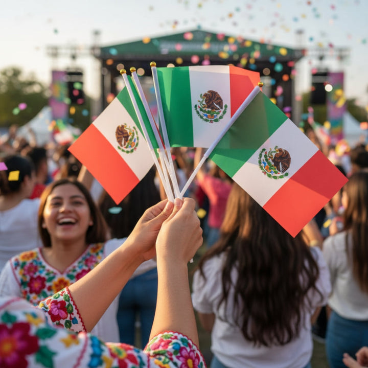 Mexican Mini Flags Handheld Event Set