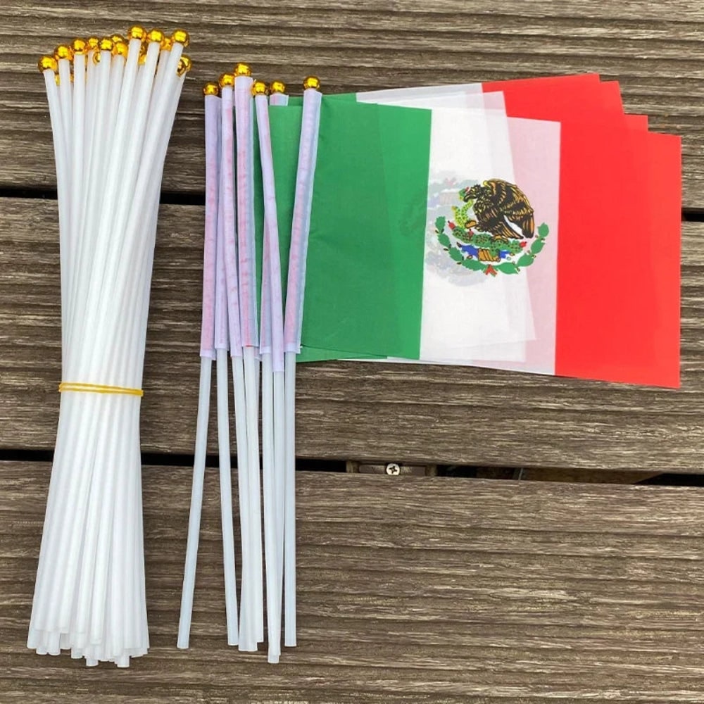 Mexican Mini Flags Handheld Event Set