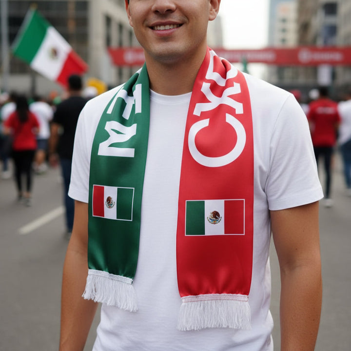 Mexico Scarf Flag World Cup Soccer Fan Gear Lightweight