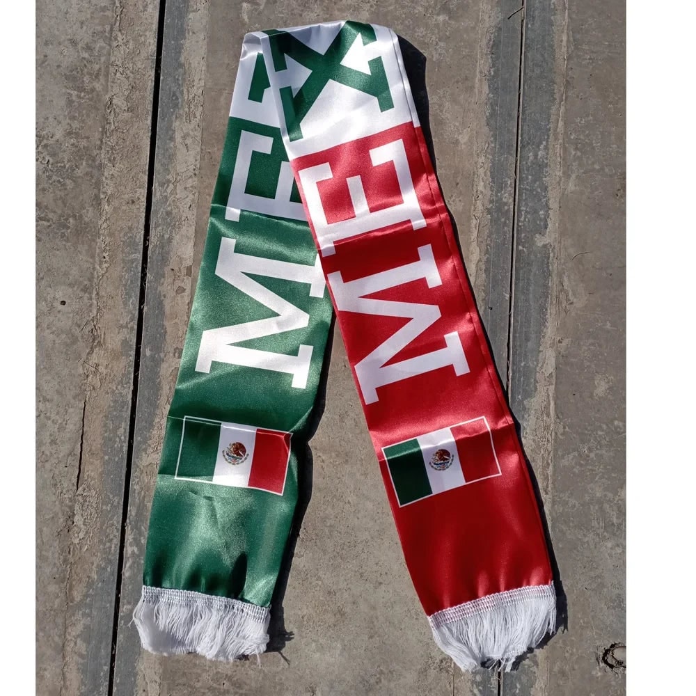 Mexico Scarf Flag World Cup Soccer Fan Gear Lightweight