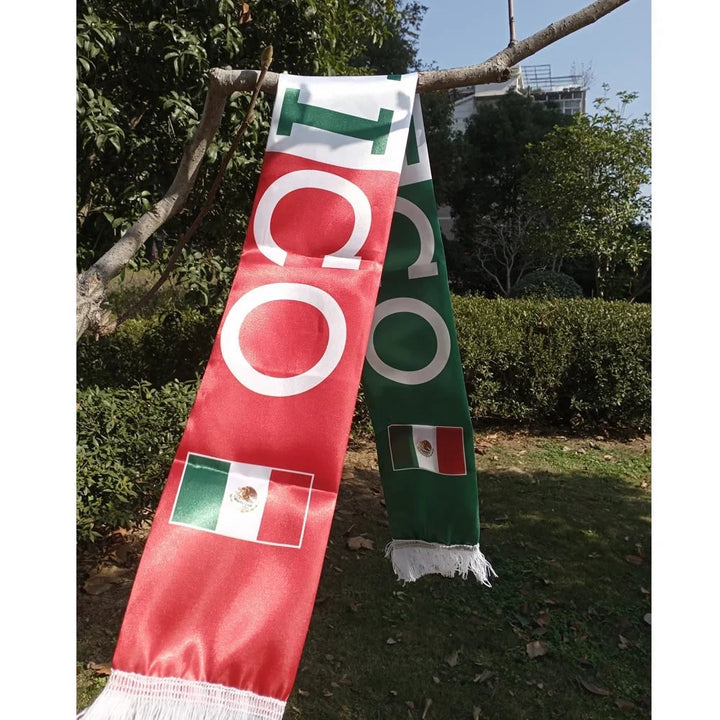 Mexico Scarf Flag World Cup Soccer Fan Gear Lightweight