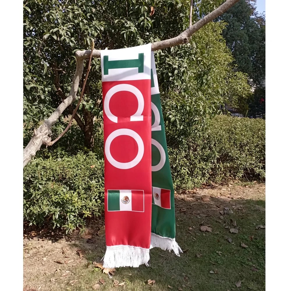 Mexico Scarf Flag World Cup Soccer Fan Gear Lightweight