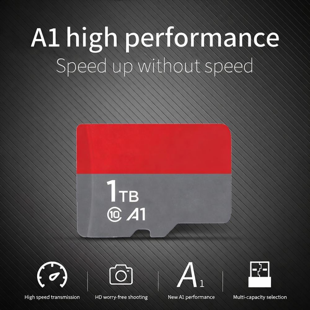 Micro SD Storage Card Adapter High Speed 1TB Memory