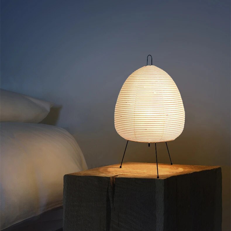 Japanese Rice Paper Table Lamp | Minimalist Zen Lighting