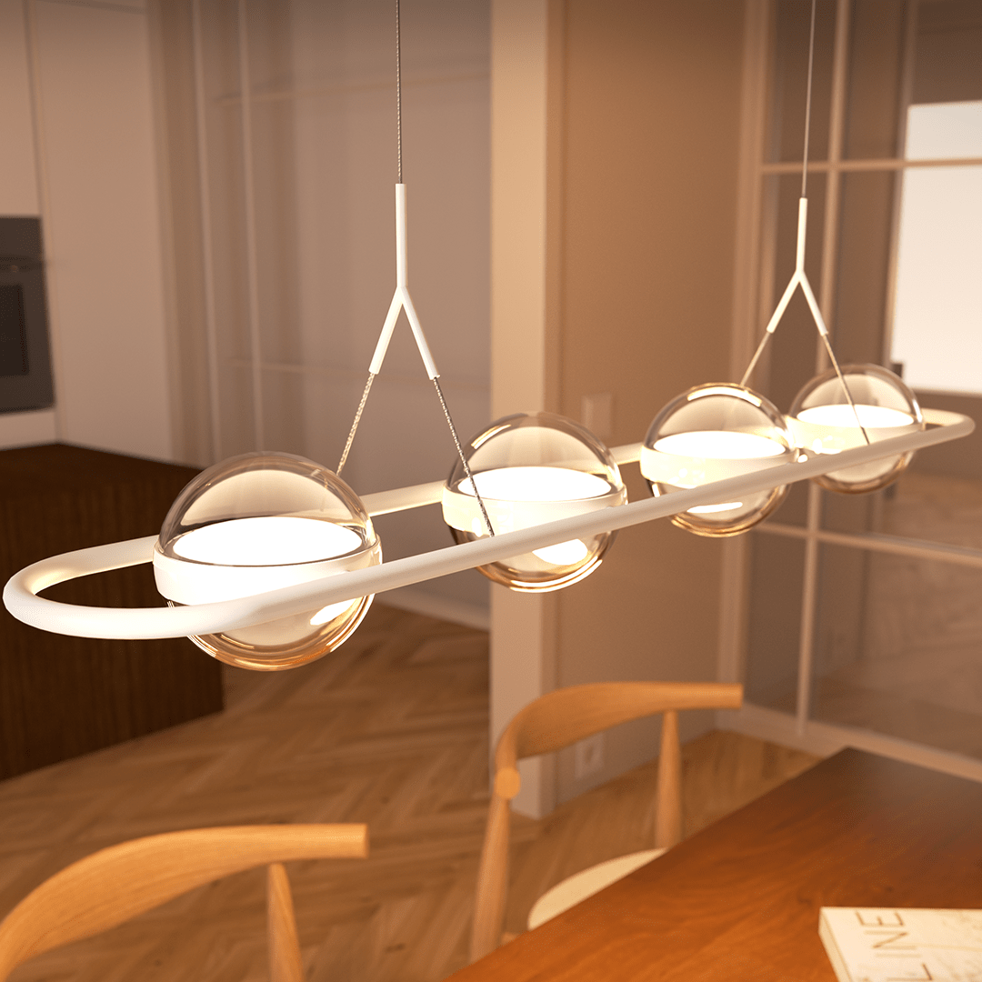 Modern Pendant Light Adjustable Sleek Design Dining Room