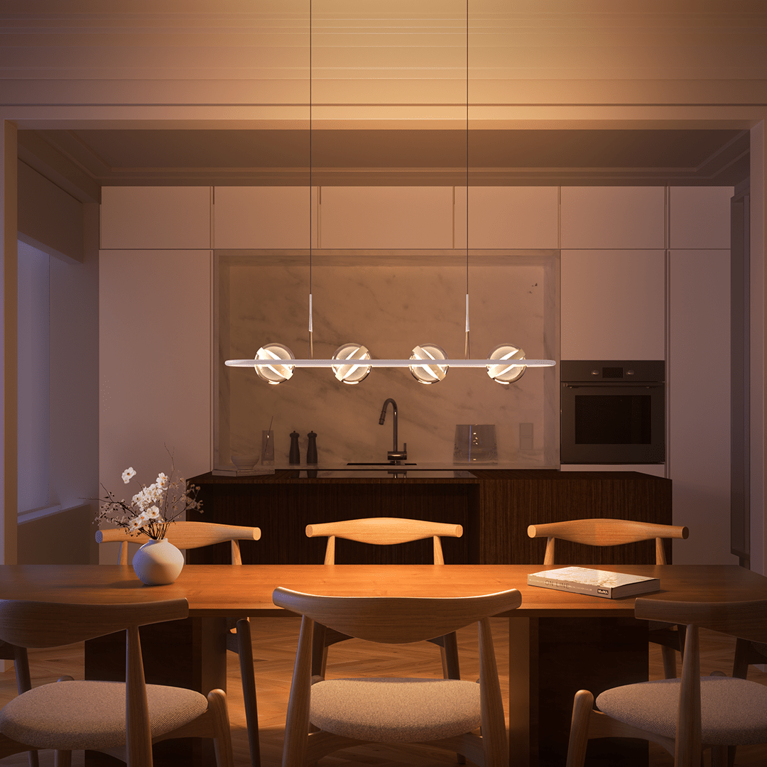 Modern Pendant Light Adjustable Sleek Design Dining Room