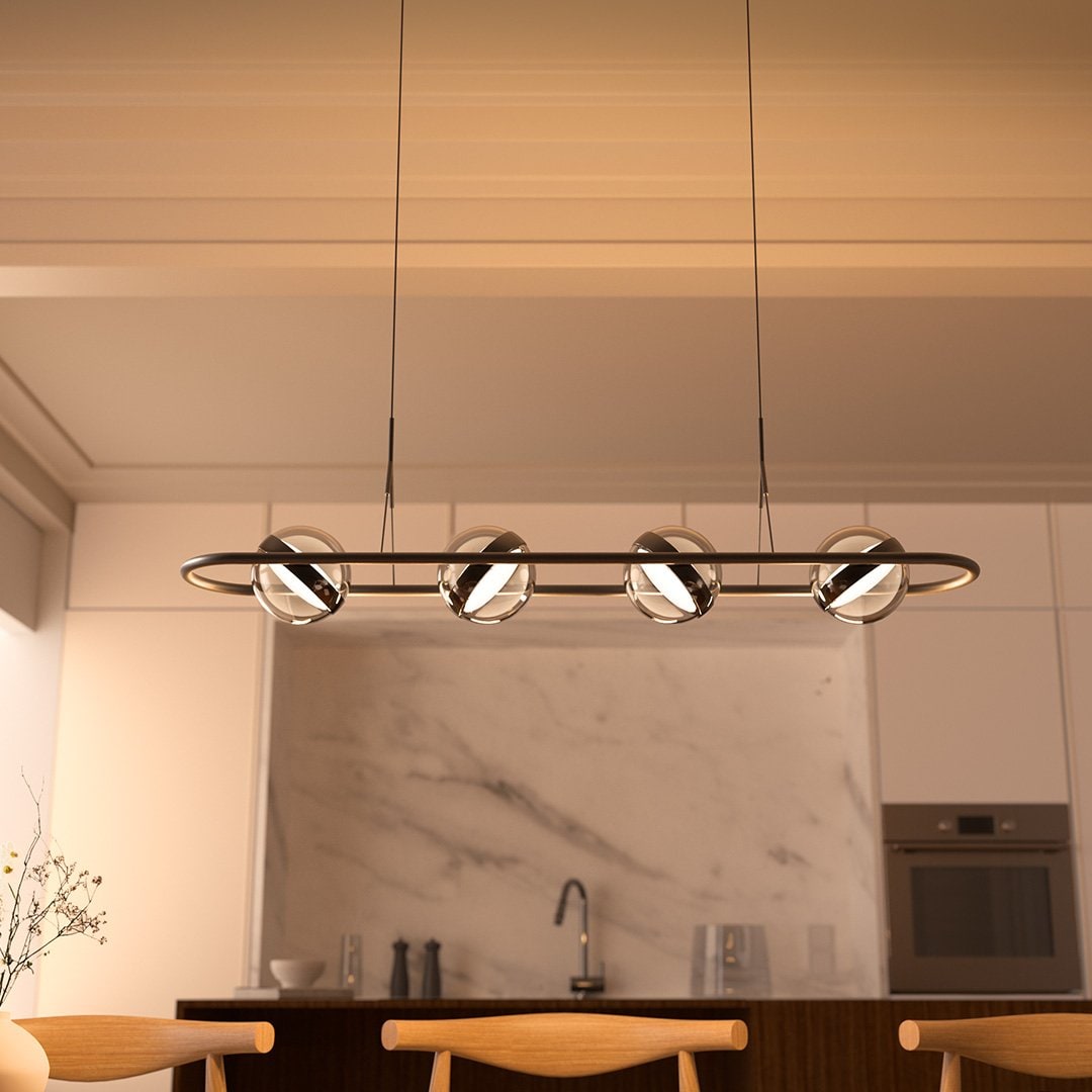 Modern Pendant Light Adjustable Sleek Design Dining Room