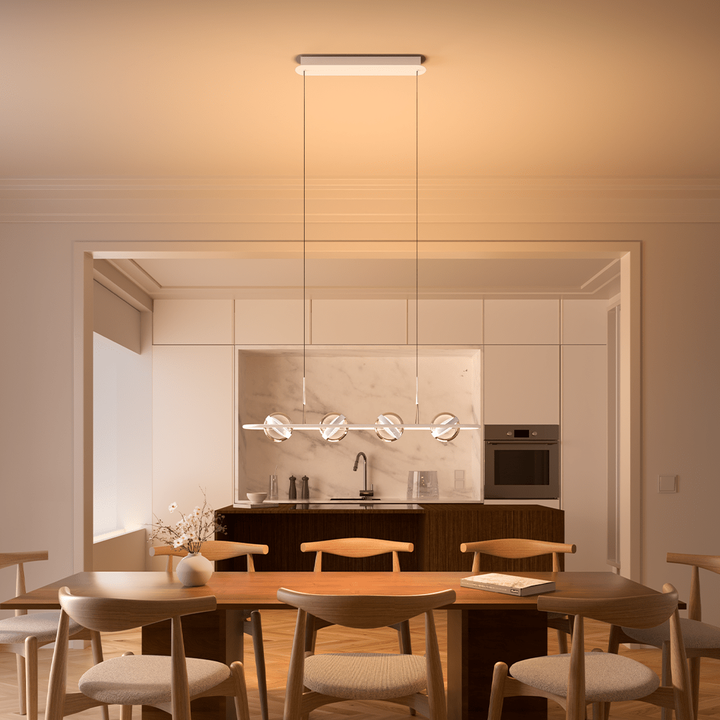 Modern Pendant Light Adjustable Sleek Design Dining Room