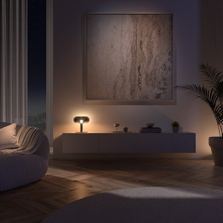 Modern Table Lamp Crystal LED Touch Dimmable Base Glass