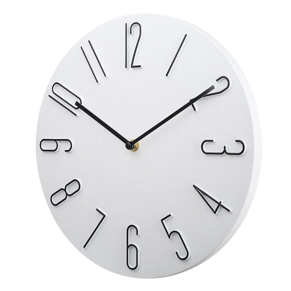 Wall Clock Silent Round Home Office Decor