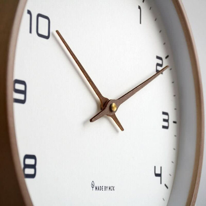 Modern Wall Clock Minimalist Wooden Home Decor Accent