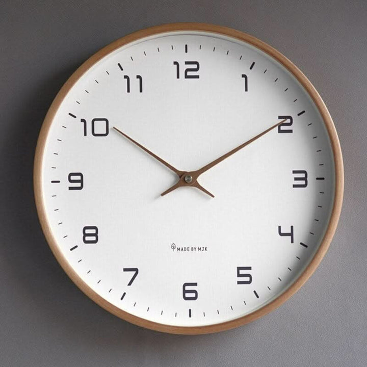 Modern Wall Clock Minimalist Wooden Home Decor Accent
