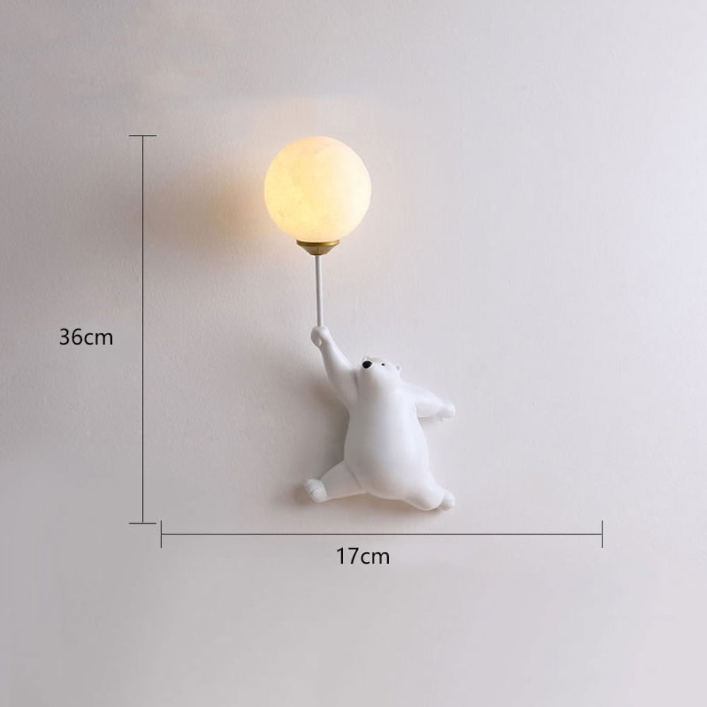 Modern Wall Lamp Cute Bear Design Home Decor Accent