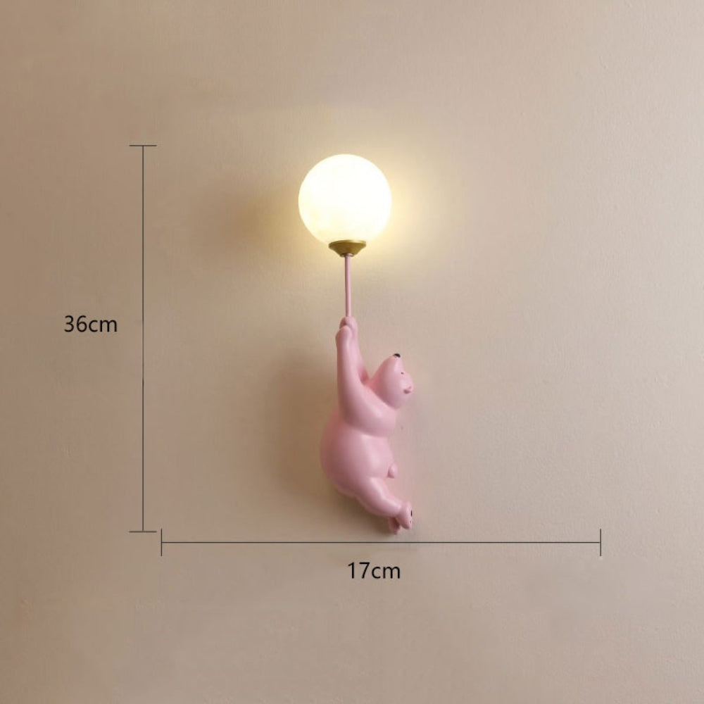 Modern Wall Lamp Cute Bear Design Home Decor Accent