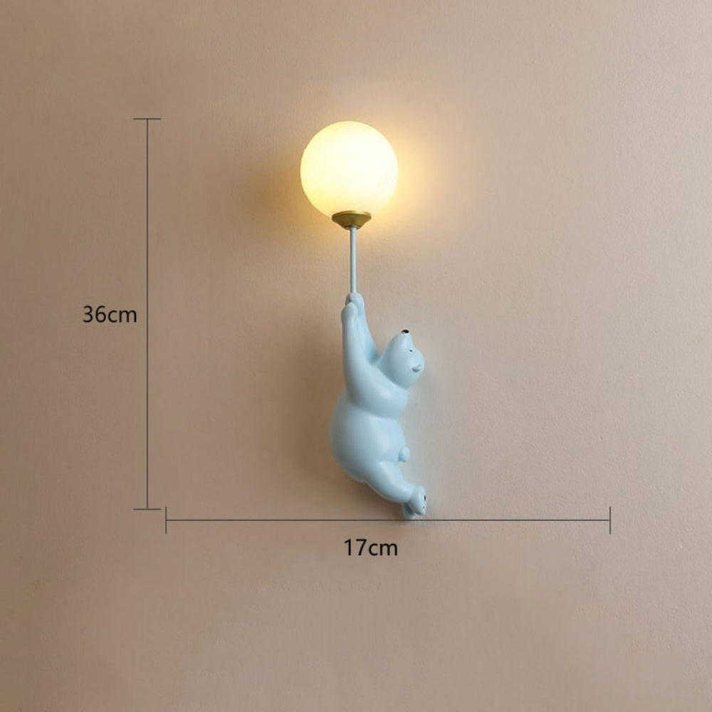Modern Wall Lamp Cute Bear Design Home Decor Accent