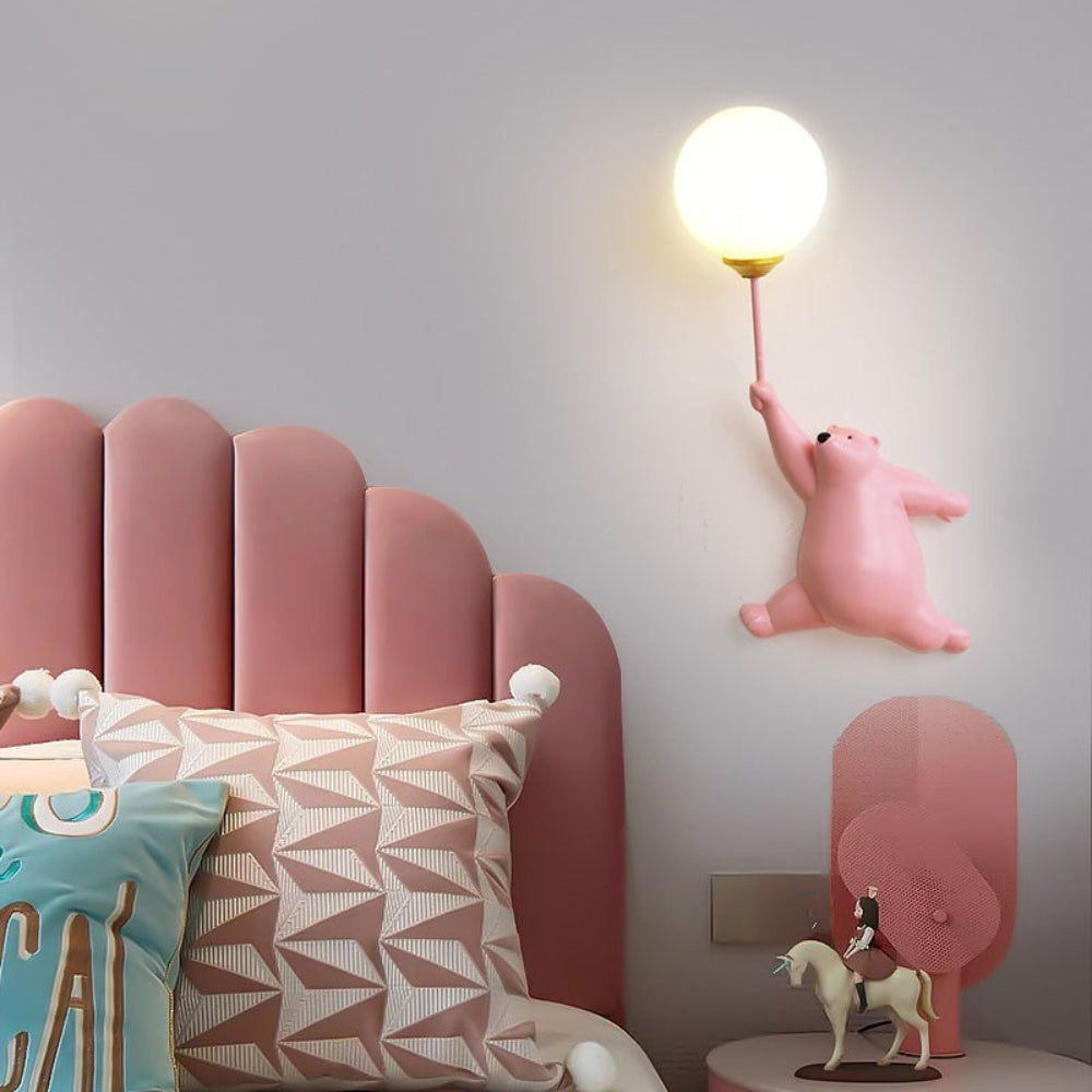 Modern Wall Lamp Cute Bear Design Home Decor Accent