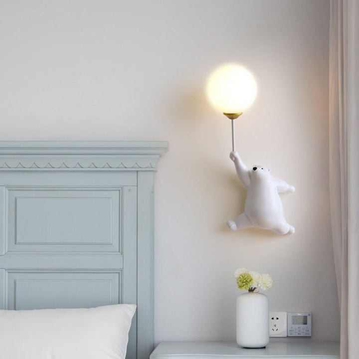 Modern Wall Lamp Cute Bear Design Home Decor Accent