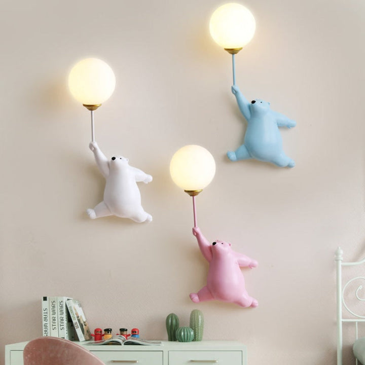 Modern Wall Lamp Cute Bear Design Home Decor Accent