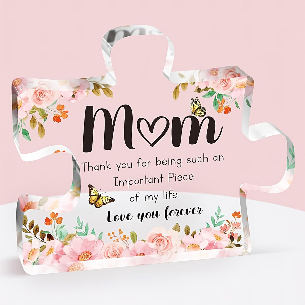 Mothers Day Acrylic Display Puzzle Shape Message Gift
