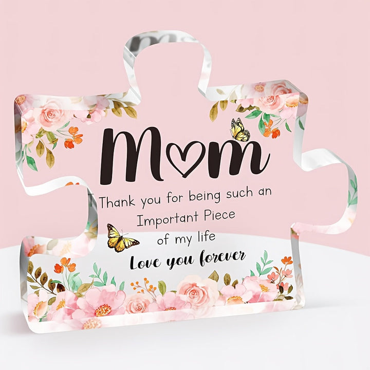 Mothers Day Acrylic Display Puzzle Shape Message Gift