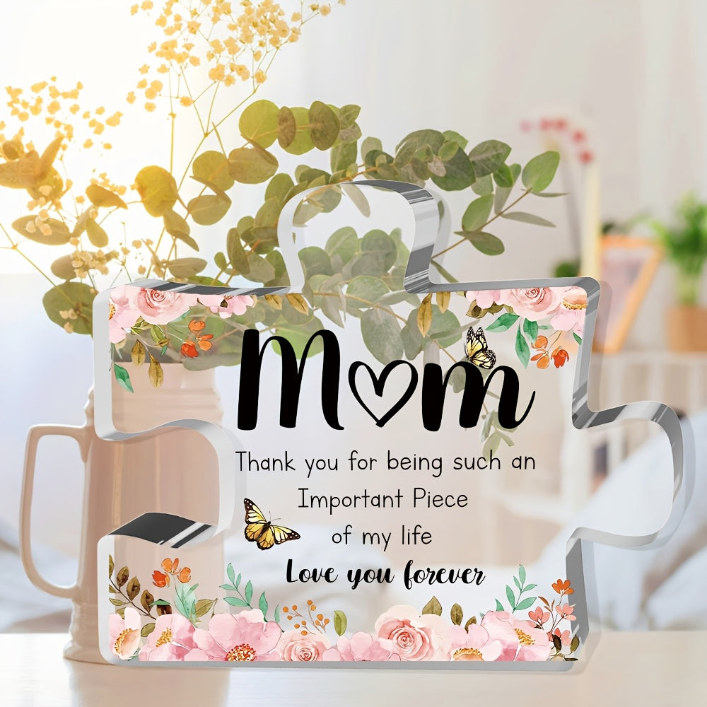 Mothers Day Acrylic Display Puzzle Shape Message Gift