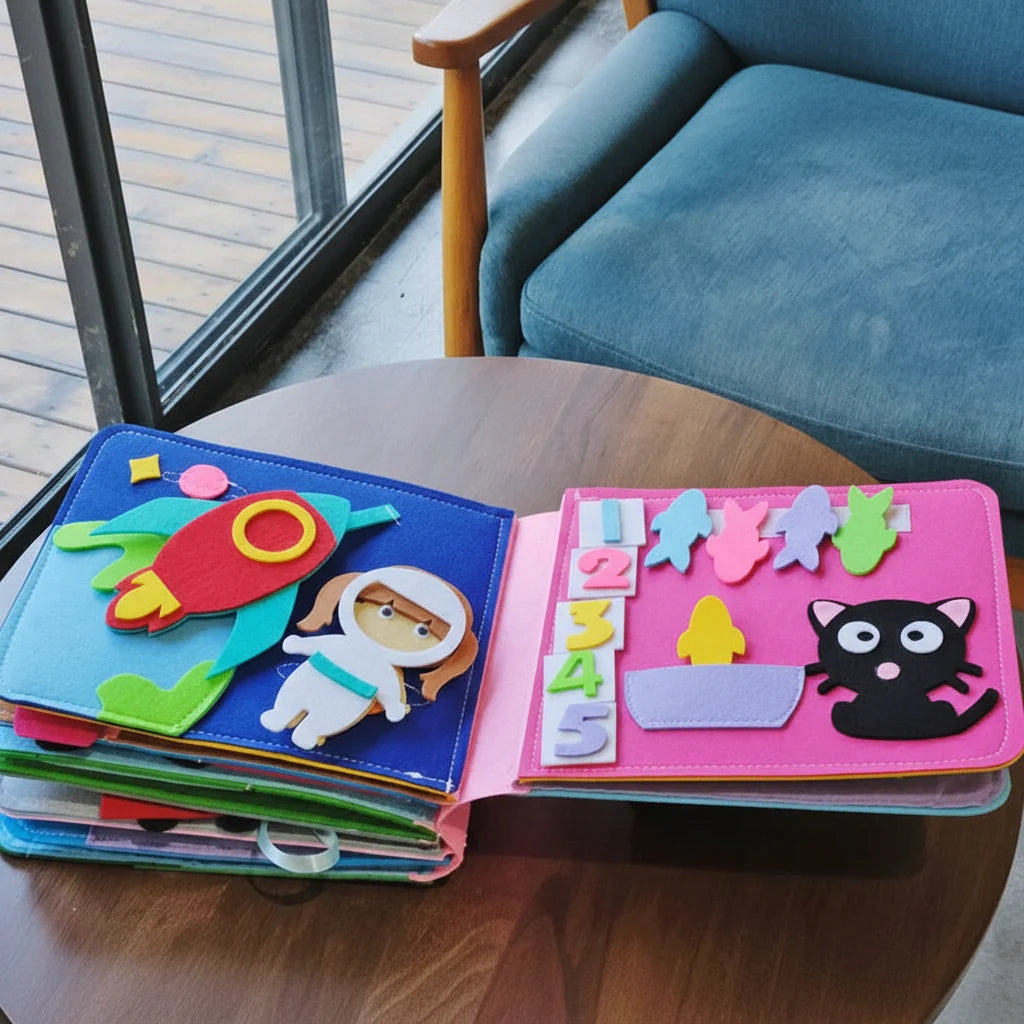 Busy Book Montessori Felt Activity Book Toddler Learning