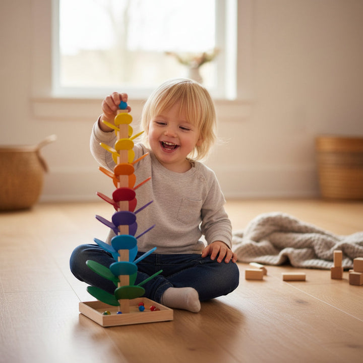Musical Tree Toy Toddlers colourful Wooden Activity Playset