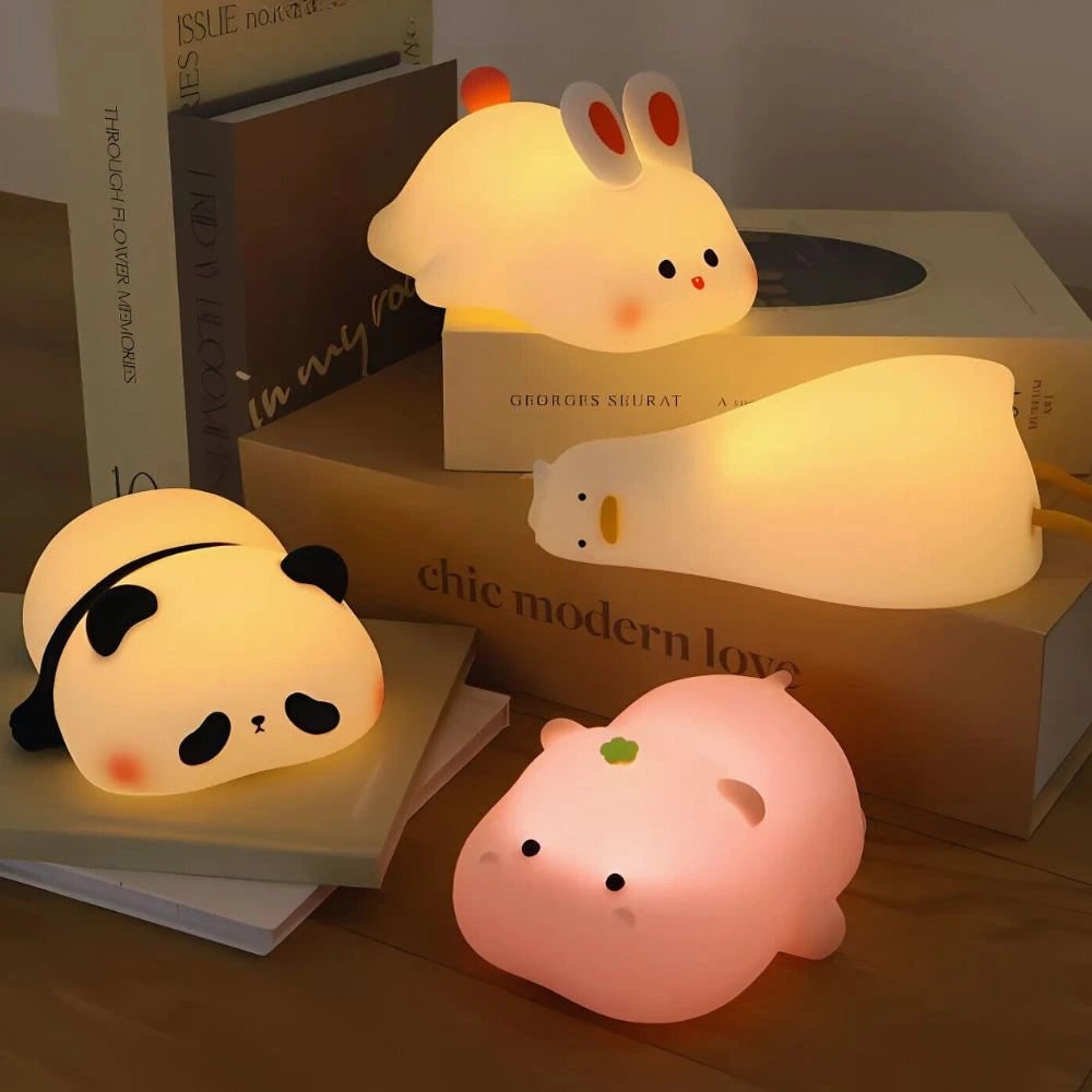 Night Light Kids Rechargeable Dimmable Animal Bedside Lamp