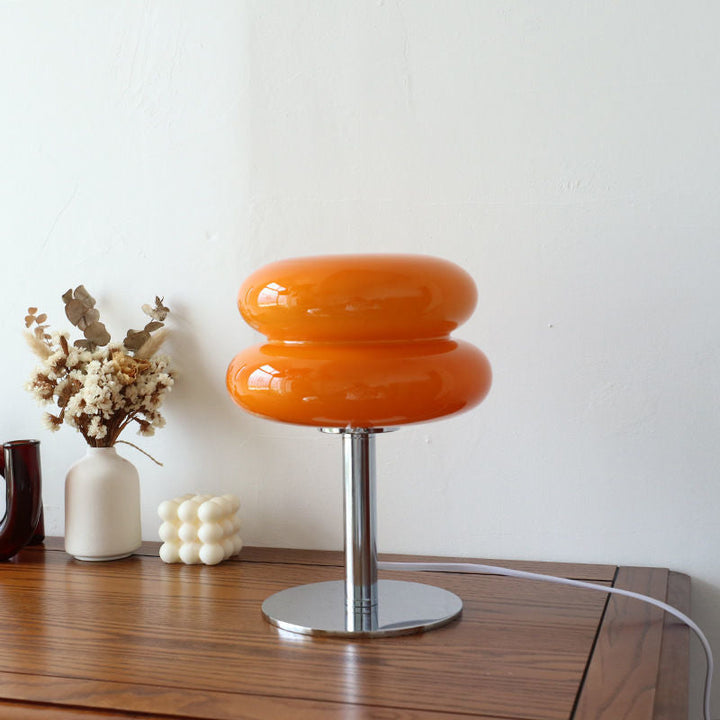Italian Designer Glass Table Lamp | Modern Retro Accent Light