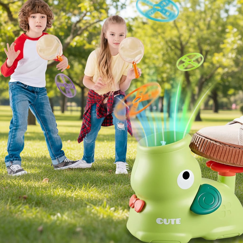 Outdoor Play Equipment Flying Disc Launcher Fun Activity