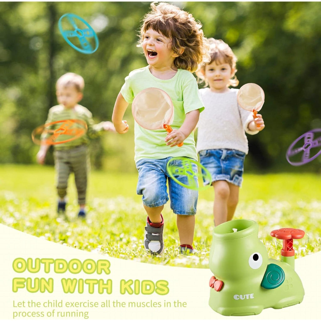 Outdoor Play Equipment Flying Disc Launcher Fun Activity