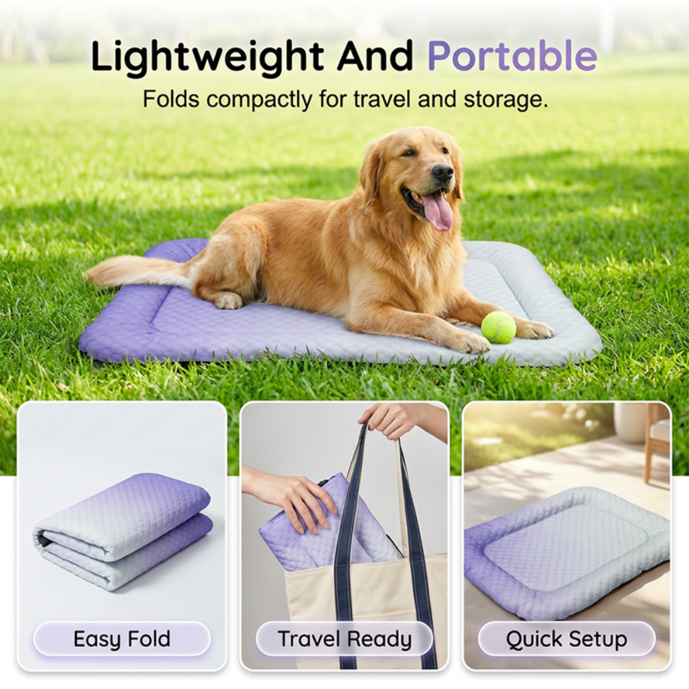 Pet Cooling Mat Self-Cooling Waterproof Breathable Design