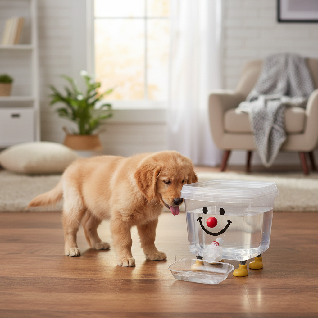 Pet Water Dispenser Fun Design Easy Access Bowl