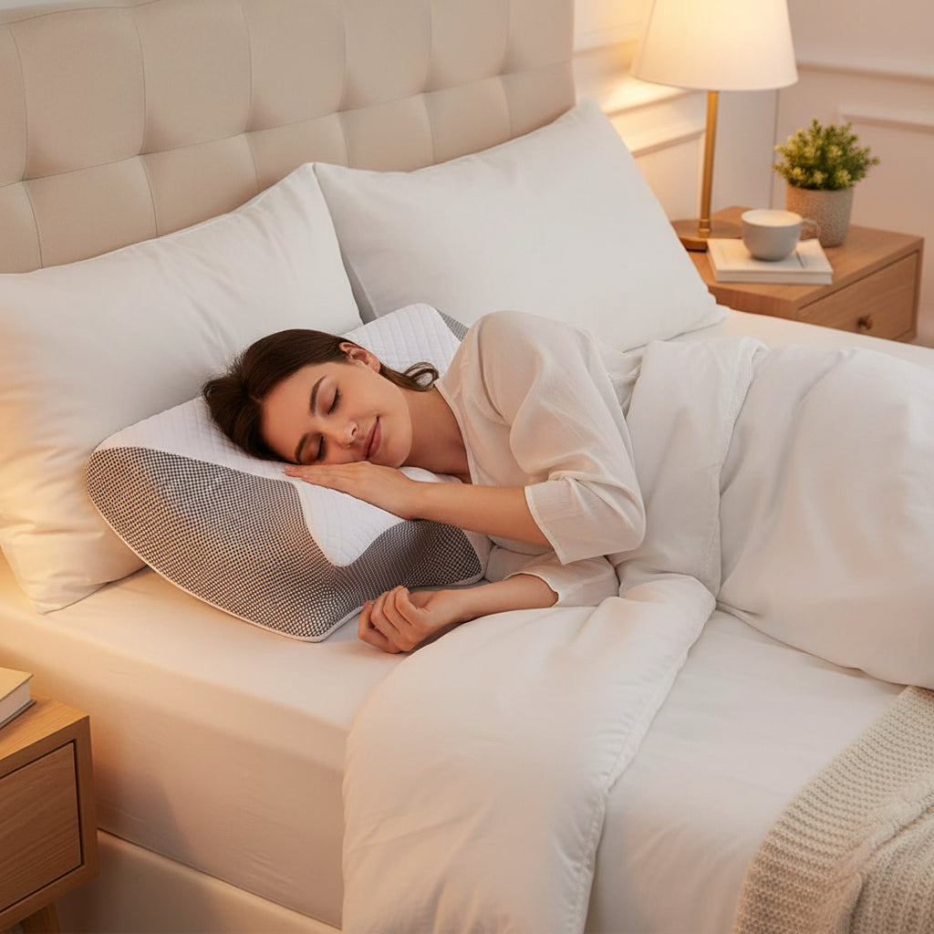 Pillow Side Sleepers Memory Foam Ergonomic Design